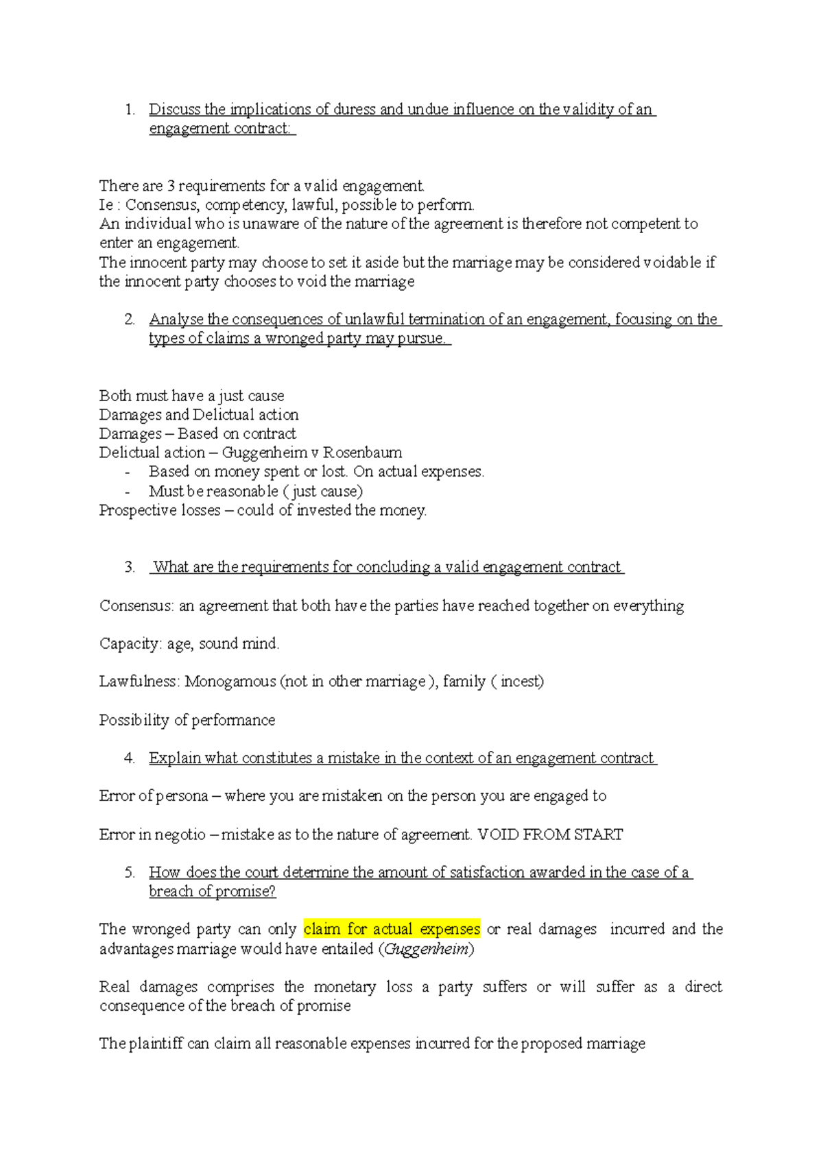 MOCK TEST UNIT 2 - Engagement - Discuss the implications of duress and ...
