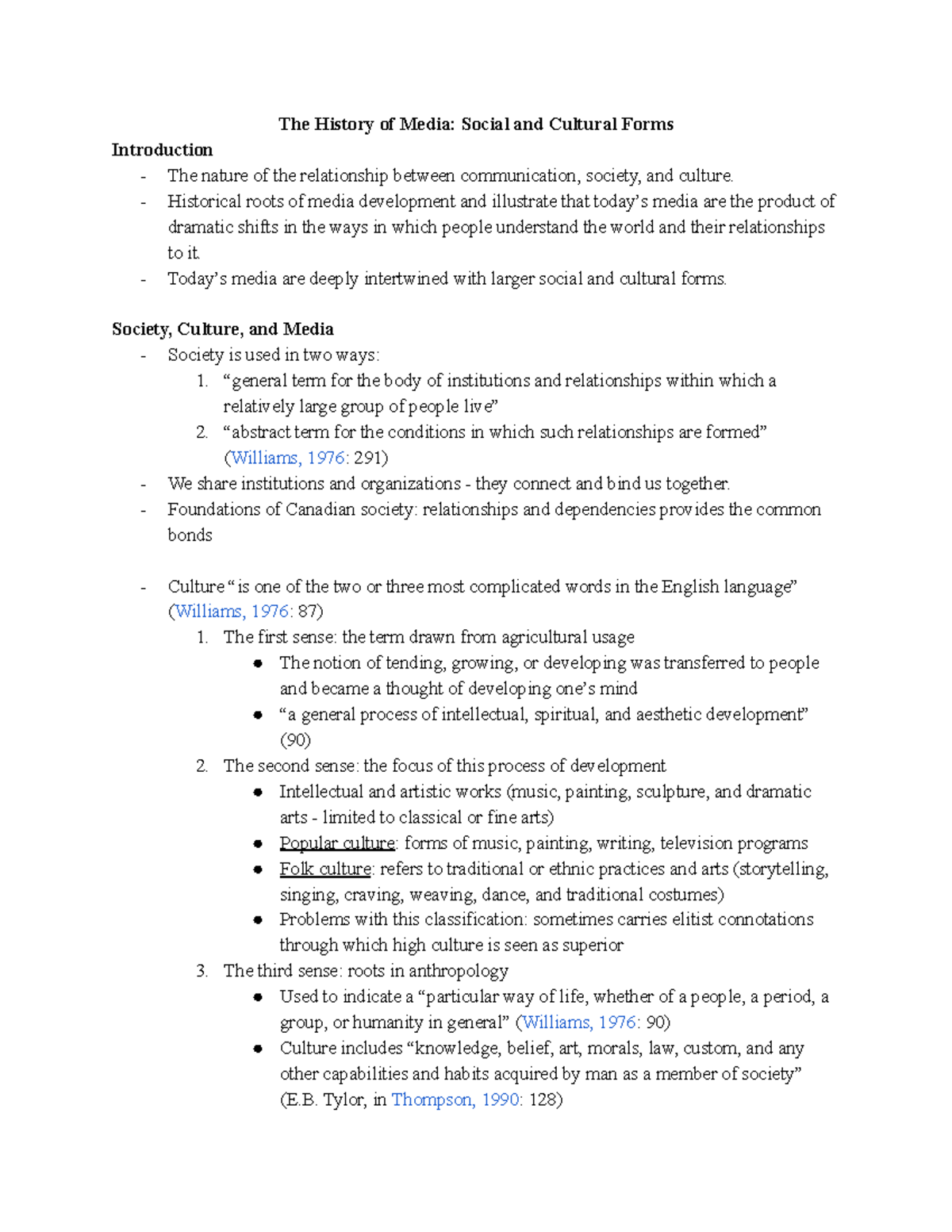 CMST Chapter 2 notes - The History of Media: Social and Cultural Forms ...