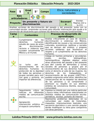 Tabla DE Contenidos Cuadernillo #1 - SEMANA DEL 31 DE AGOSTO AL 13 DE ...