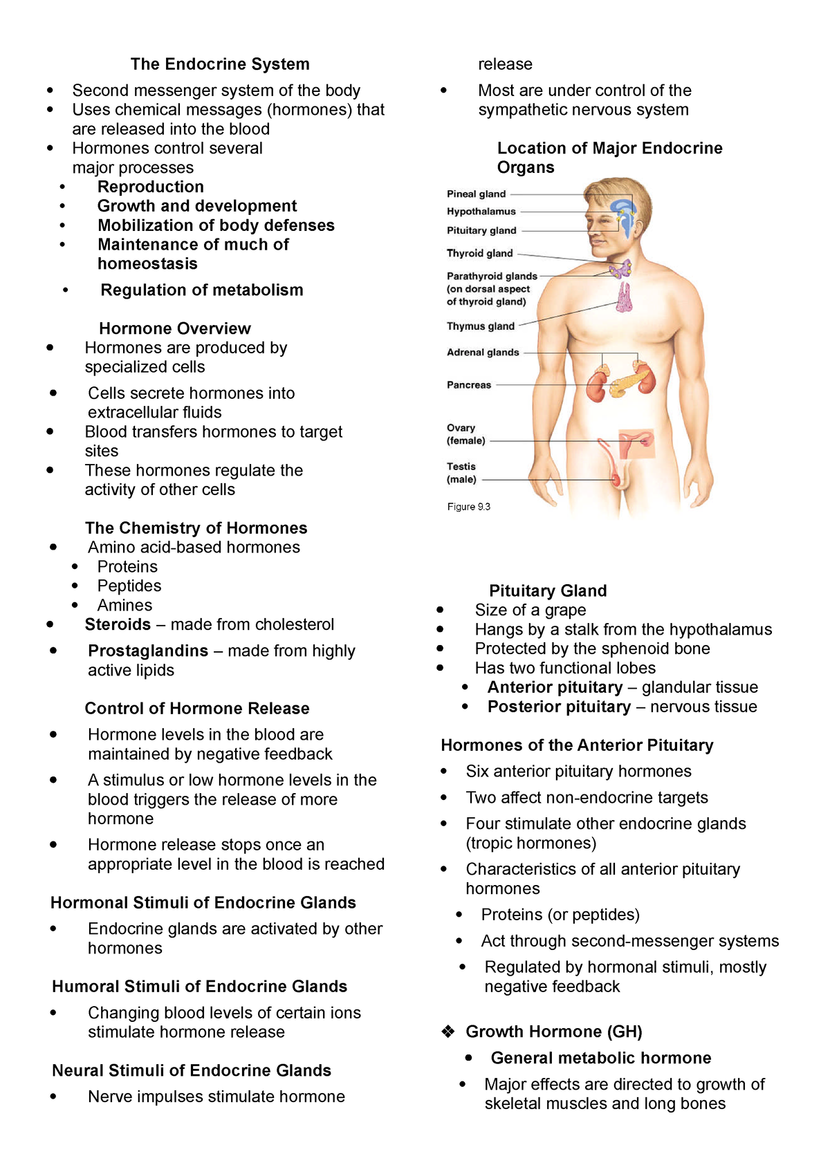 Anaphy Lec Reviewer - The Endocrine System Second messenger system of ...