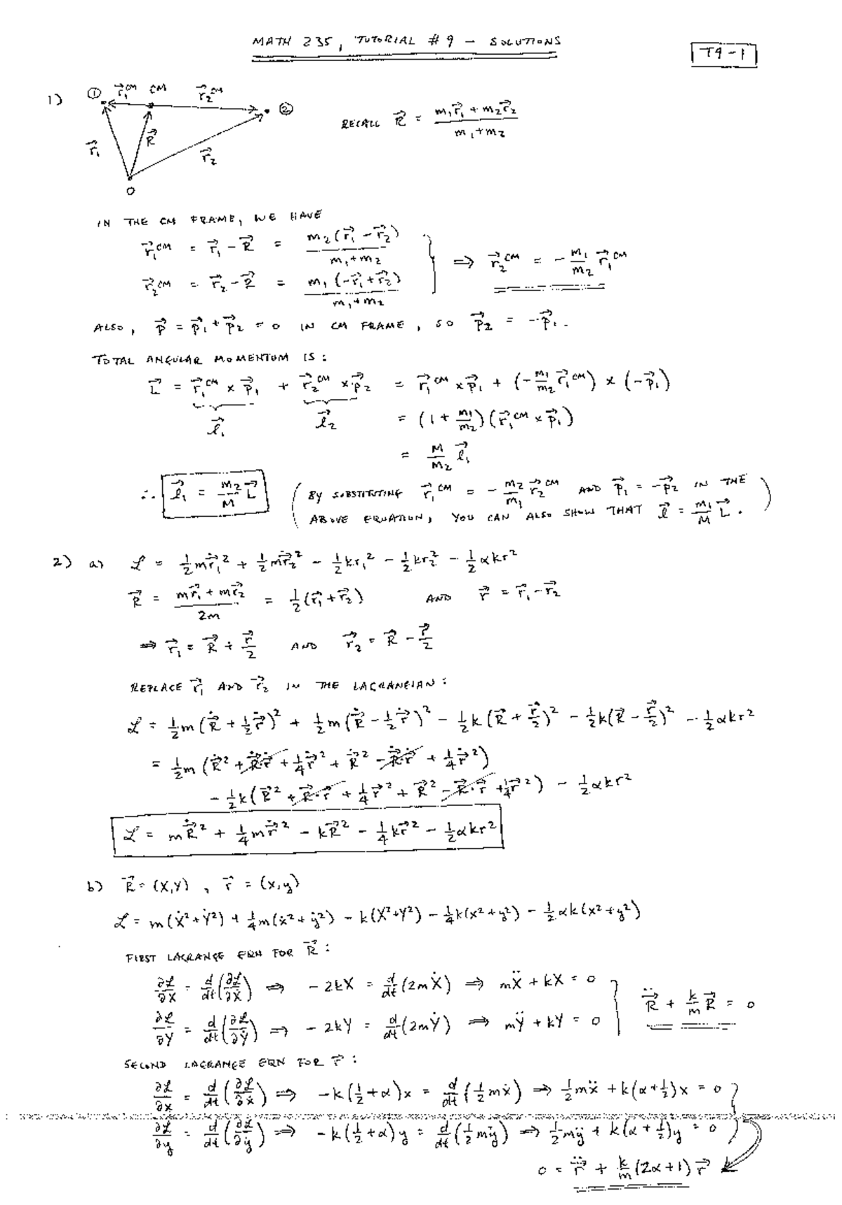 Tutorial 09 Solutions - MATH235 - Studocu