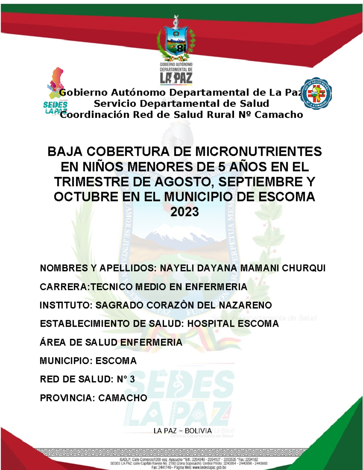 Micronutrientes - 8i Gobierno Autónomo Departamental de La Paz Servicio ...