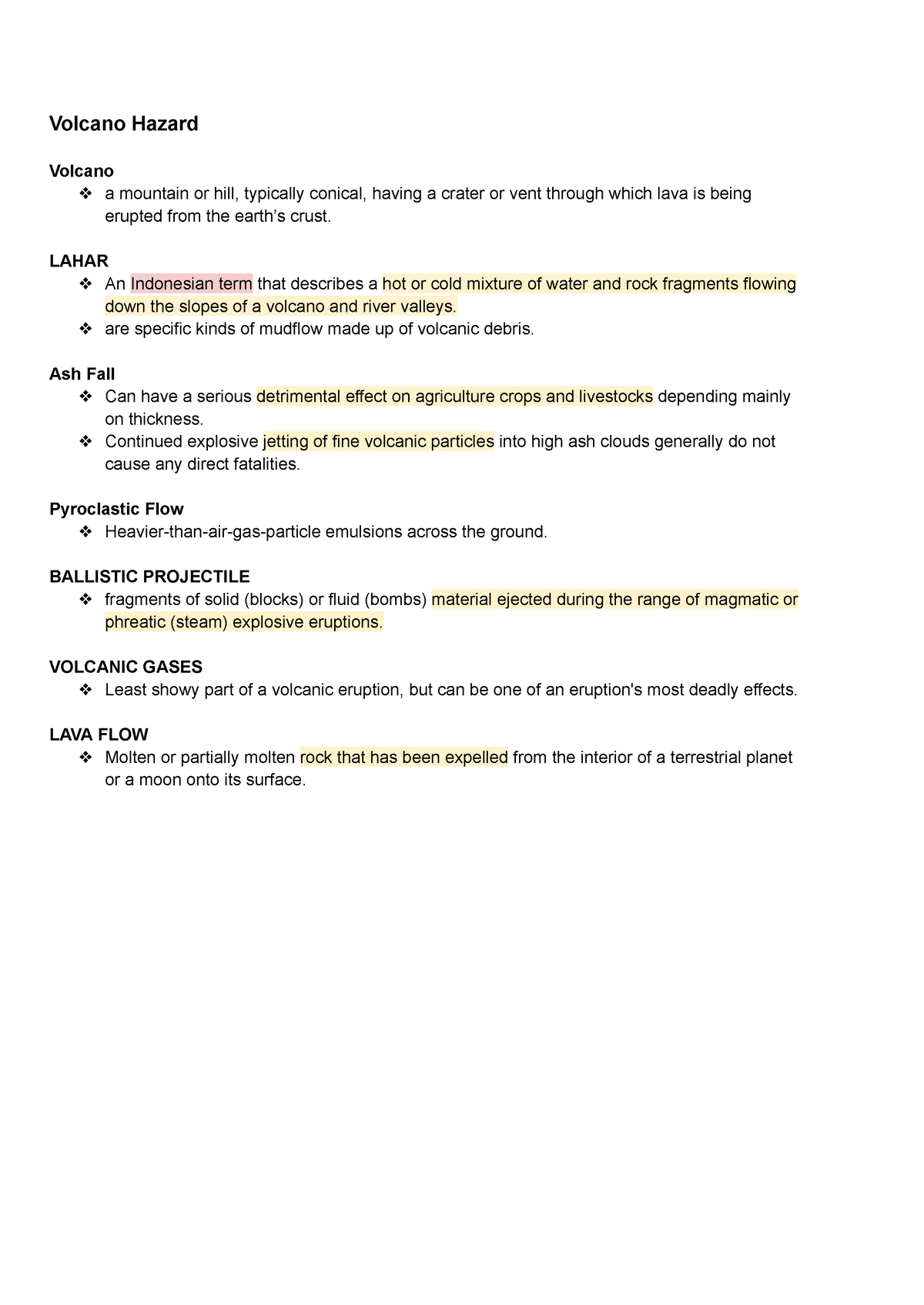 DRR Reviewer - For Drr Exam Smc - Volcano Hazard Volcano A Mountain Or ...