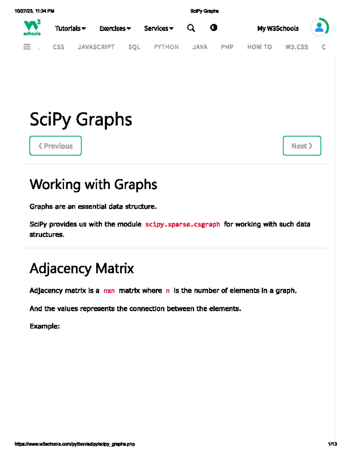 Sci Py Graphs - Extra practice materials on SciPy - Software ...