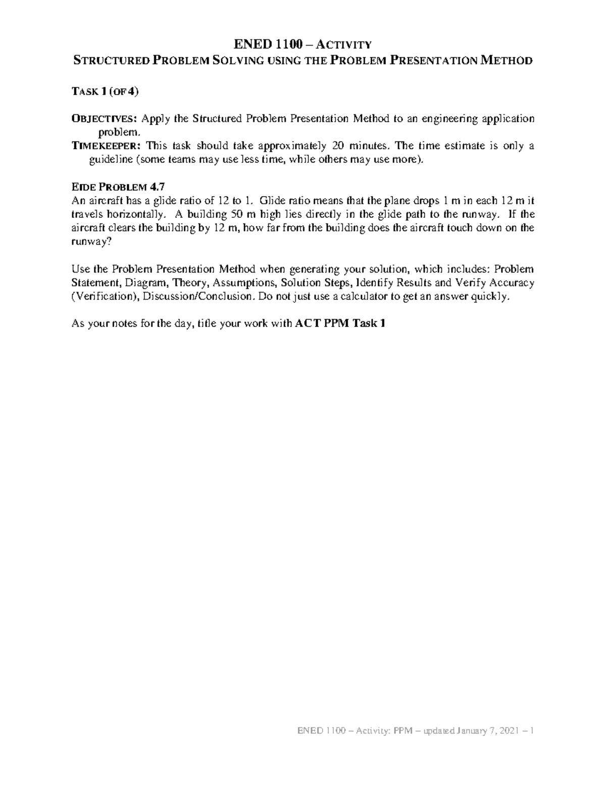 2p1 ACT PPM - olo - STRUCTURED PROBLEM SOLVING USING THE PROBLEM ...