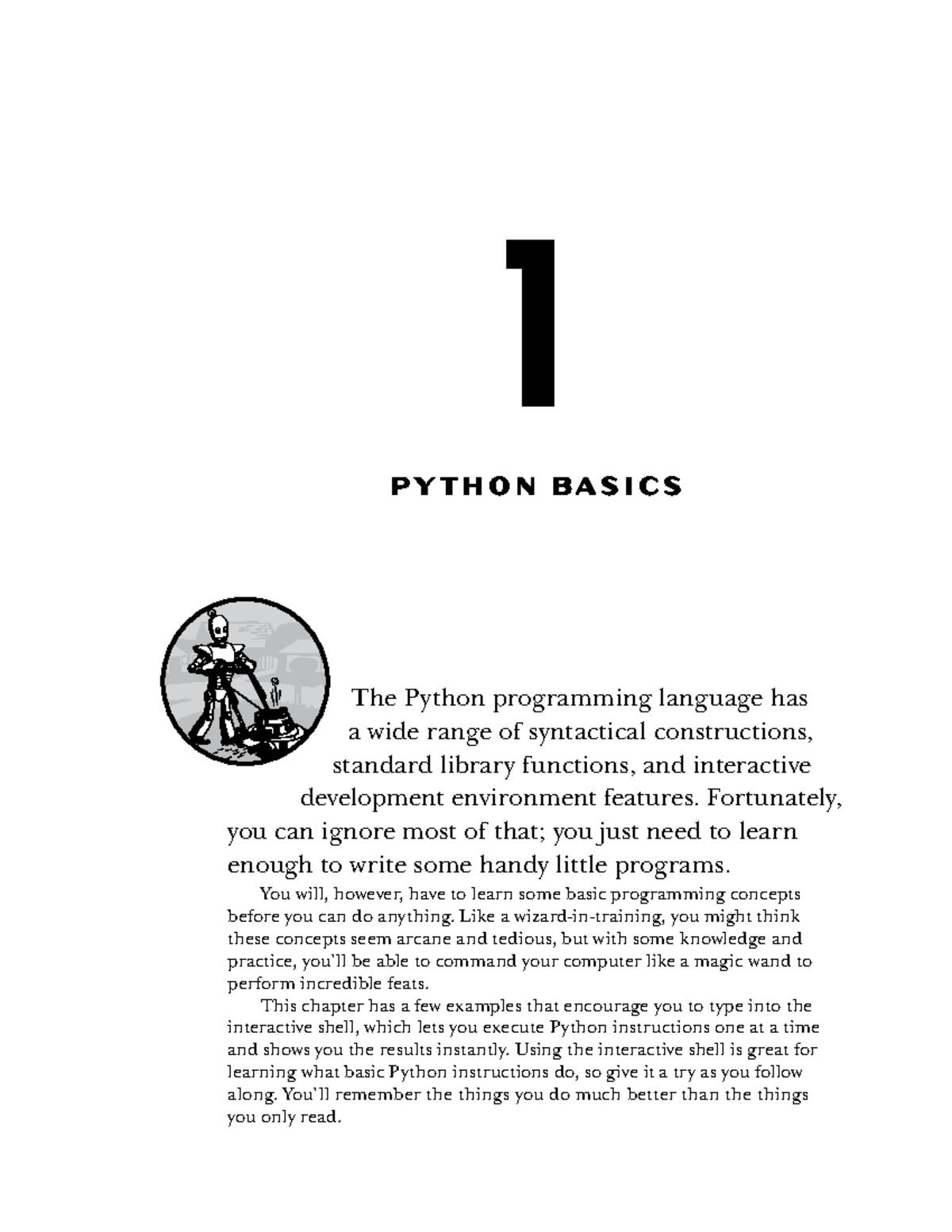 Module 1 python textbook - 1 P y t h o n B A S i C S The Python ...