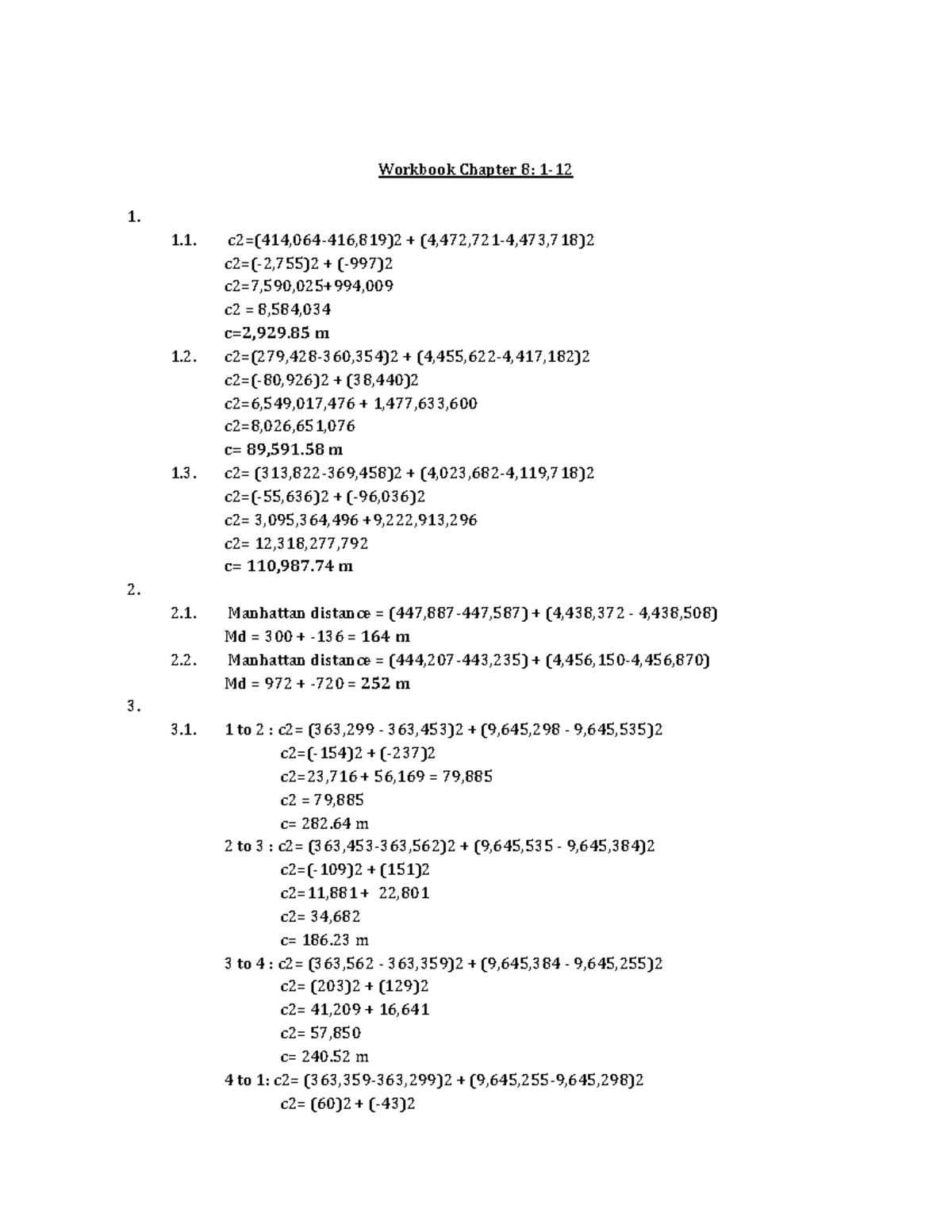 Introduction to GIS - Workbook Chapter 8 - Workbook Chapter 8: 1- c2 ...
