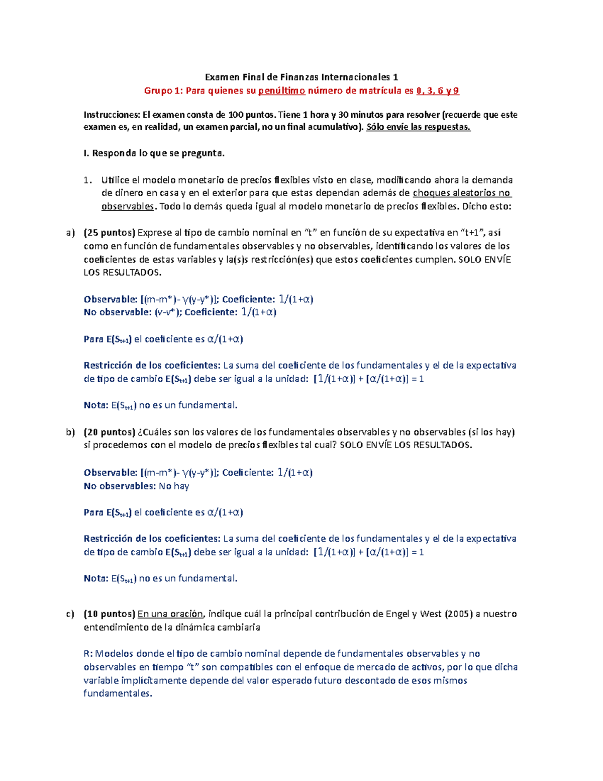 Examen Final Finanzas Internacionales Respuestas - Examen Final De ...