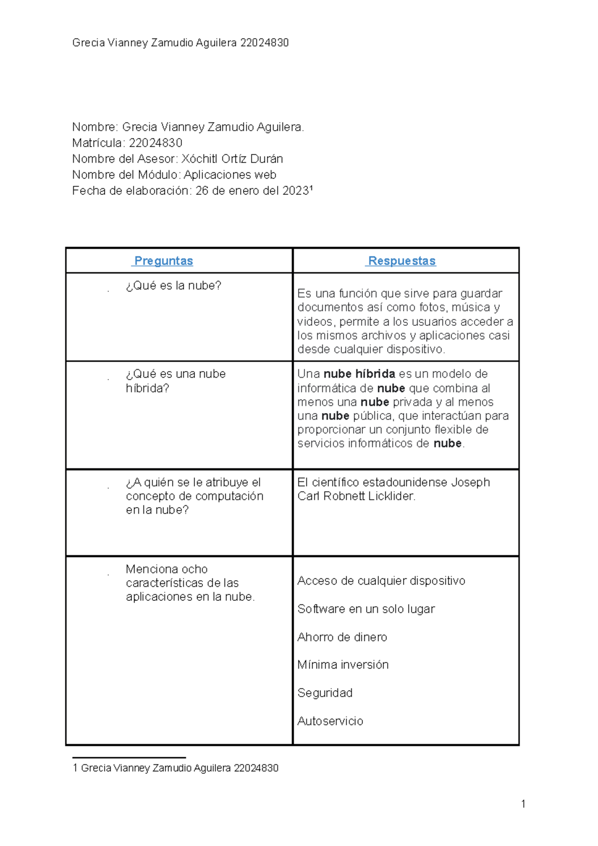 APLICACIONES WD EA3 Grecia Vianney Zamudio Aguilera 22024830 Nombre