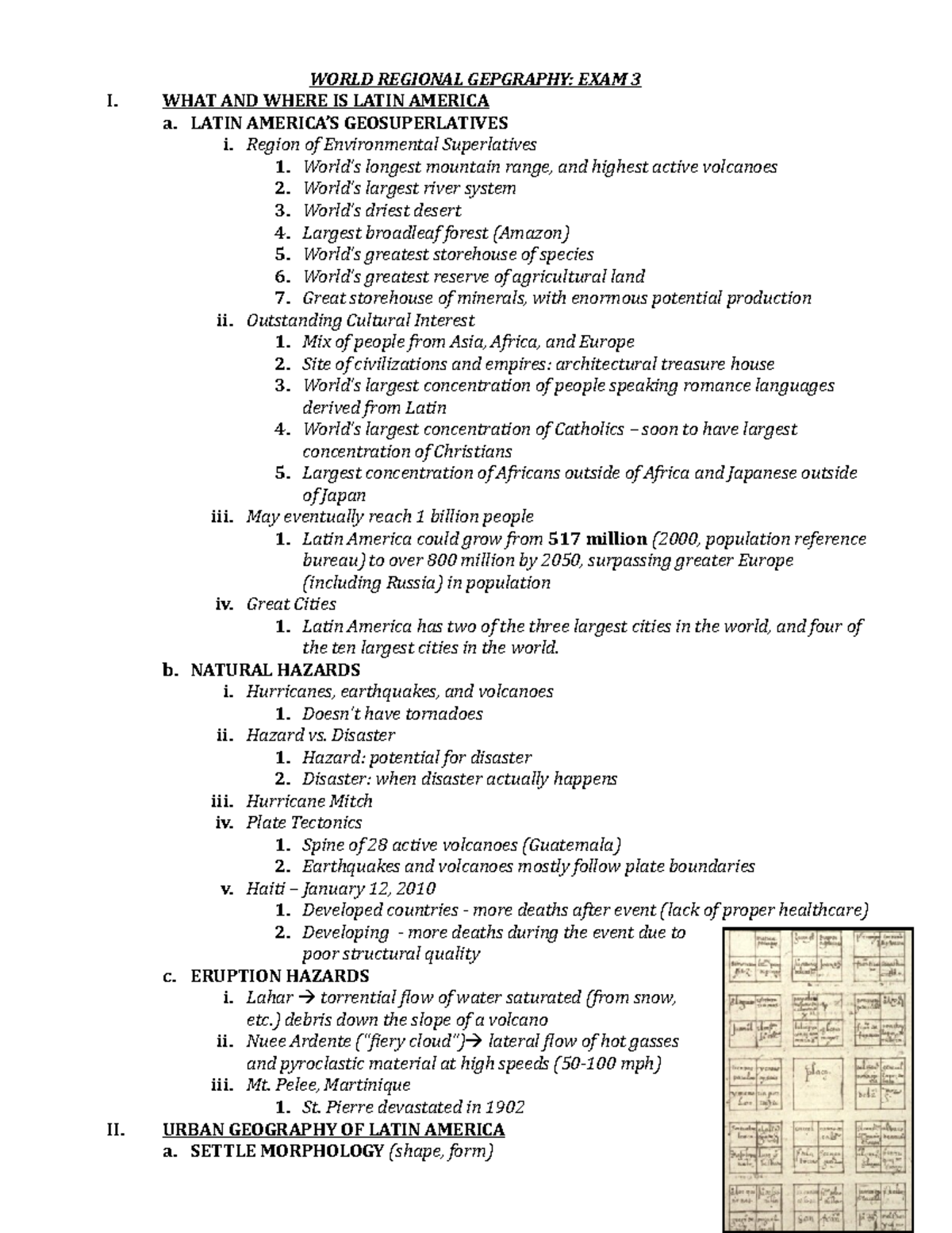 Exam 3 lecture notes - WORLD REGIONAL GEPGRAPHY: EXAM 3 I. WHAT AND ...