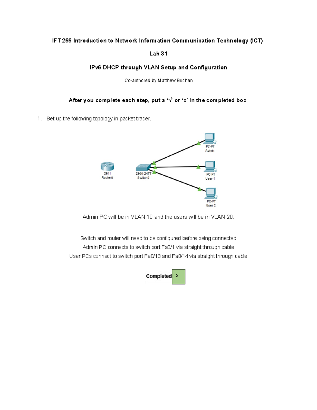 Lab 31 ift 266 fin - IFT 266 Introduction to Network Information ...