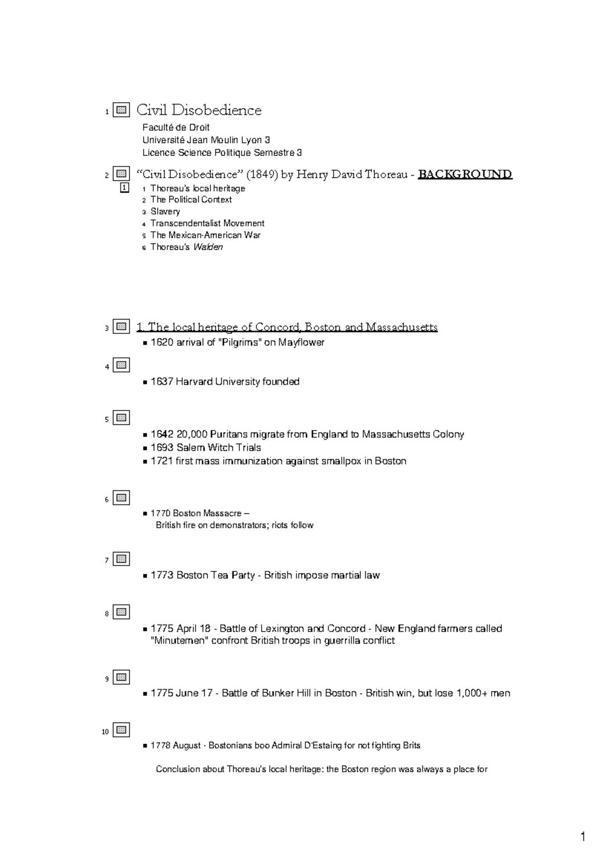 Civil Disobedience 1 Summary - Civil Disobedience 1 Faculté De Droit ...