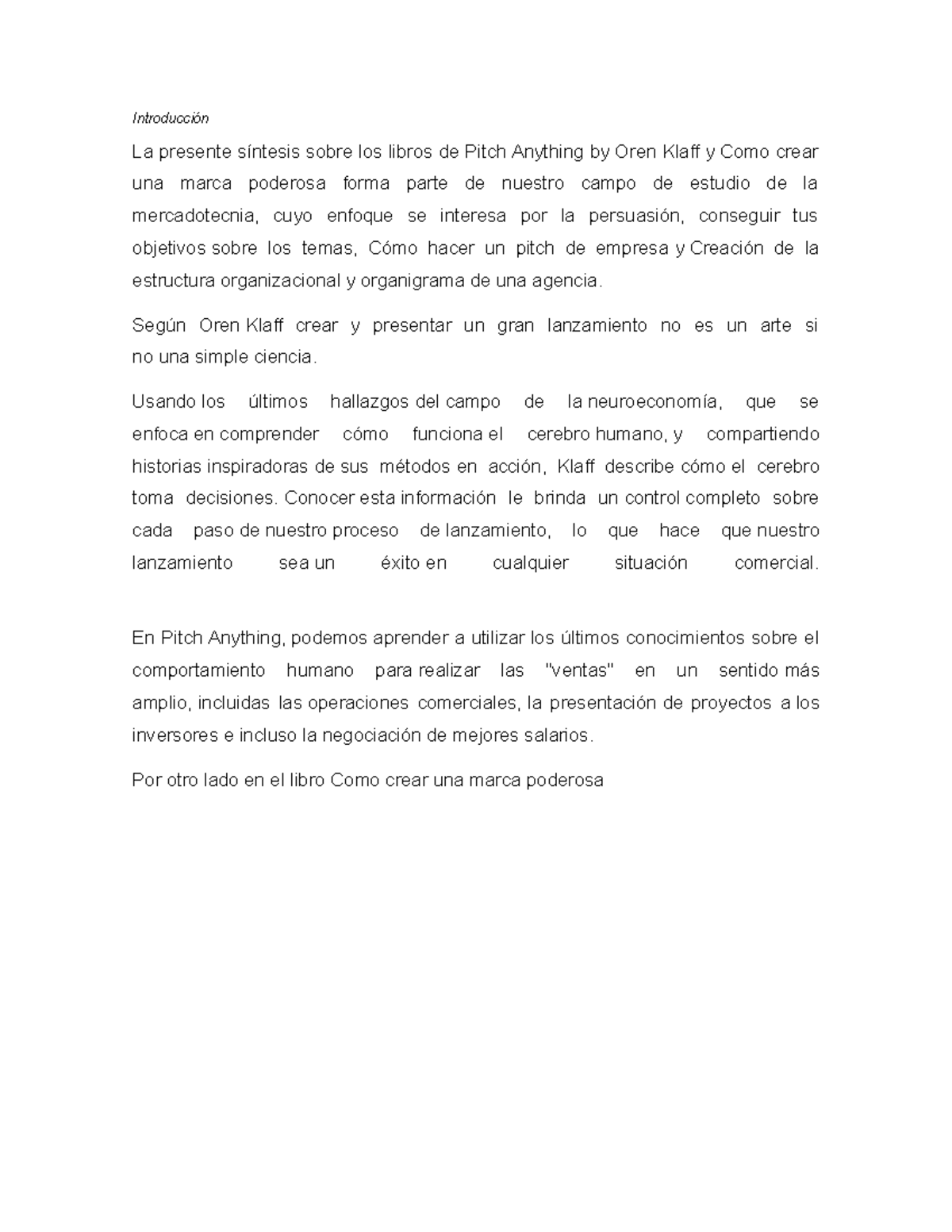 Avance sintesis cyr Introducción La presente síntesis sobre los