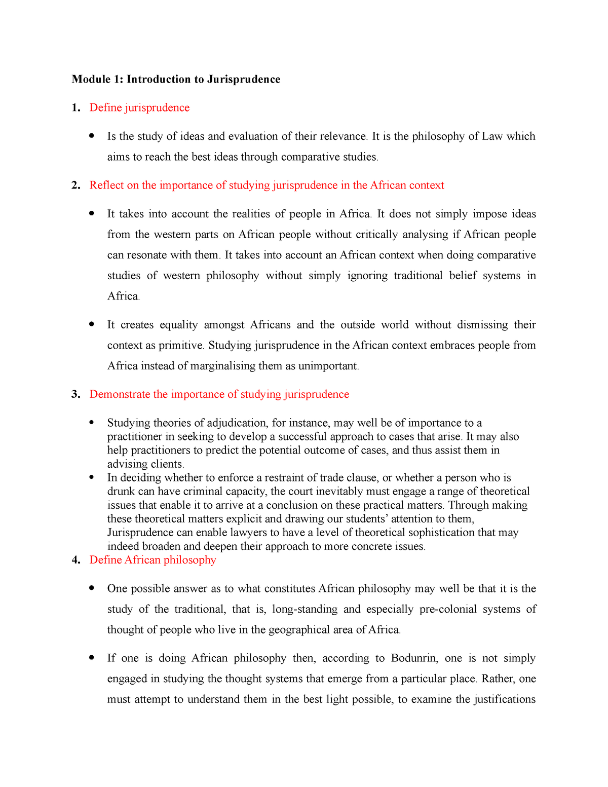 Jurisprudence Notes - Module 1: Introduction To Jurisprudence Define ...