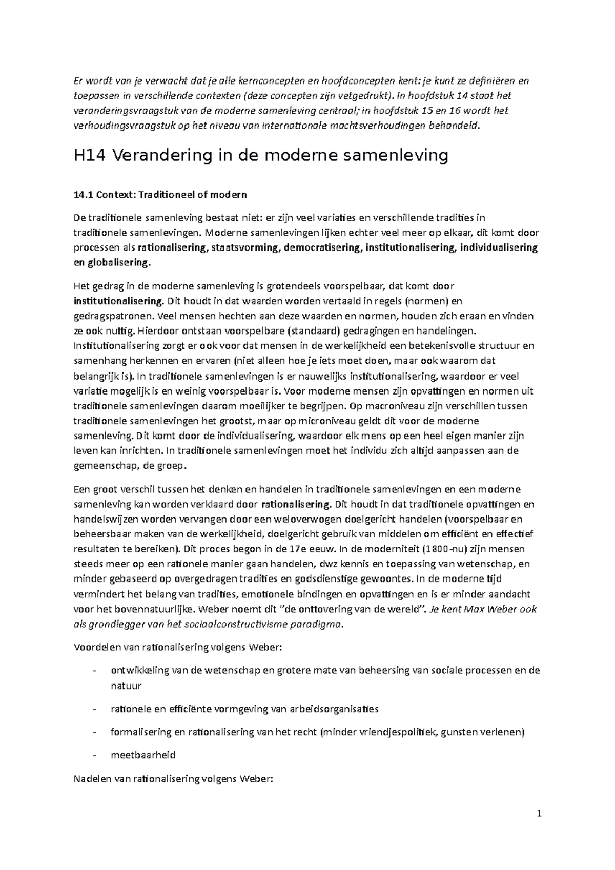 H14-15-16-Samenvatting Maatschappijwetenschappen (niet Leer ...