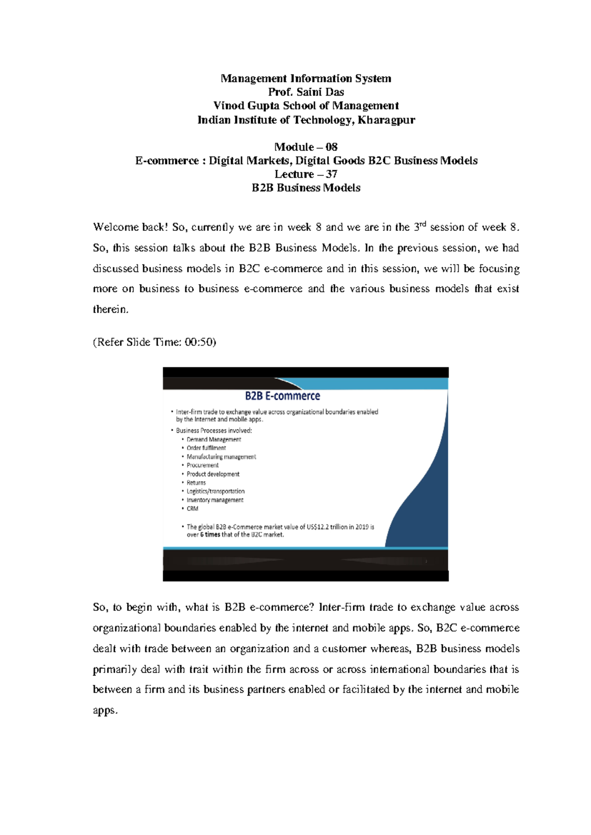 Lec37 - Detailed info regarding management information systems ...