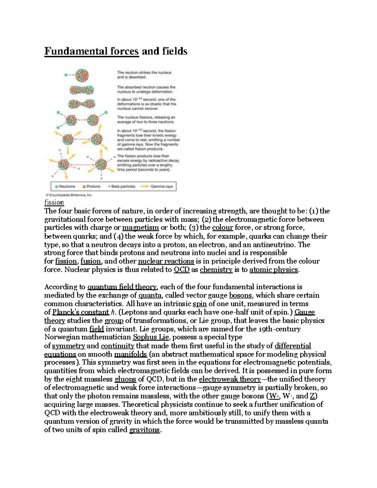 Fundamental forces - The strong force that binds protons and neutrons
