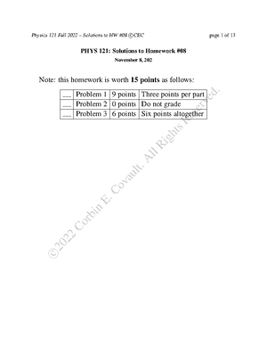 Center of Mass - PHYS 121 - Studocu
