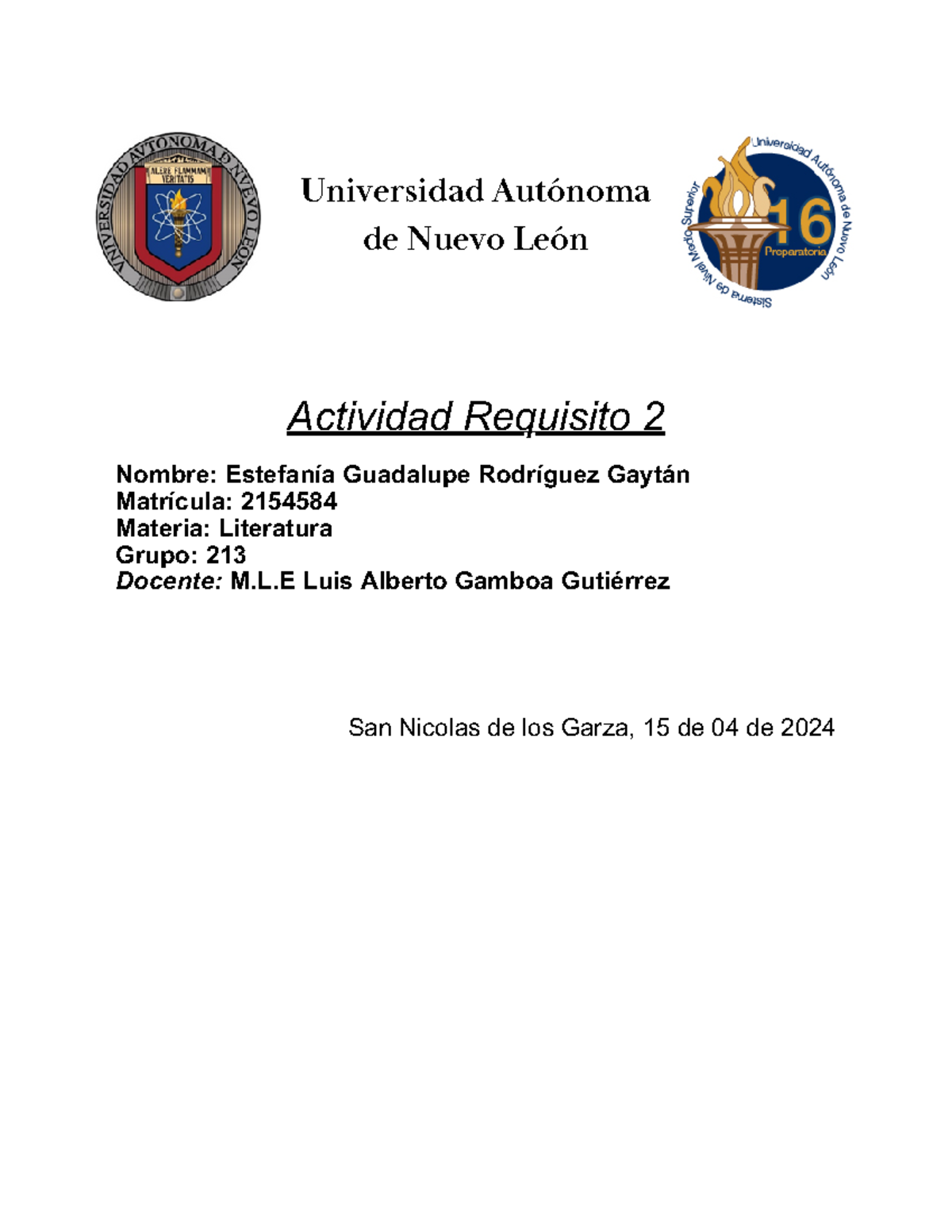 EGRG AR2 Etapa 3 LIT - Evidencia - Literatura II - Universidad Autónoma ...
