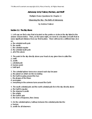 Open Stax Astronomy 2e Test Bank Answer Key - OpenStax Astronomy 2 E ...