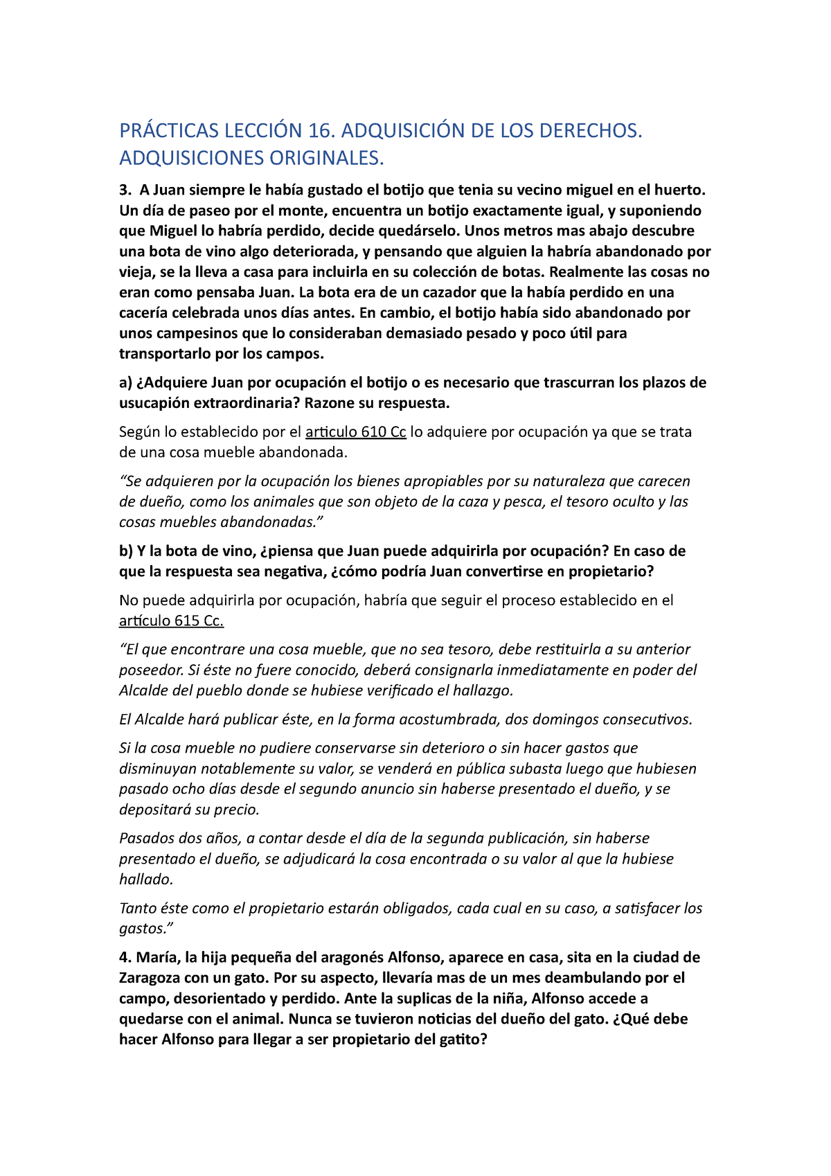 Prácticas Lección 16 Práctica resuelta Derecho administrativo