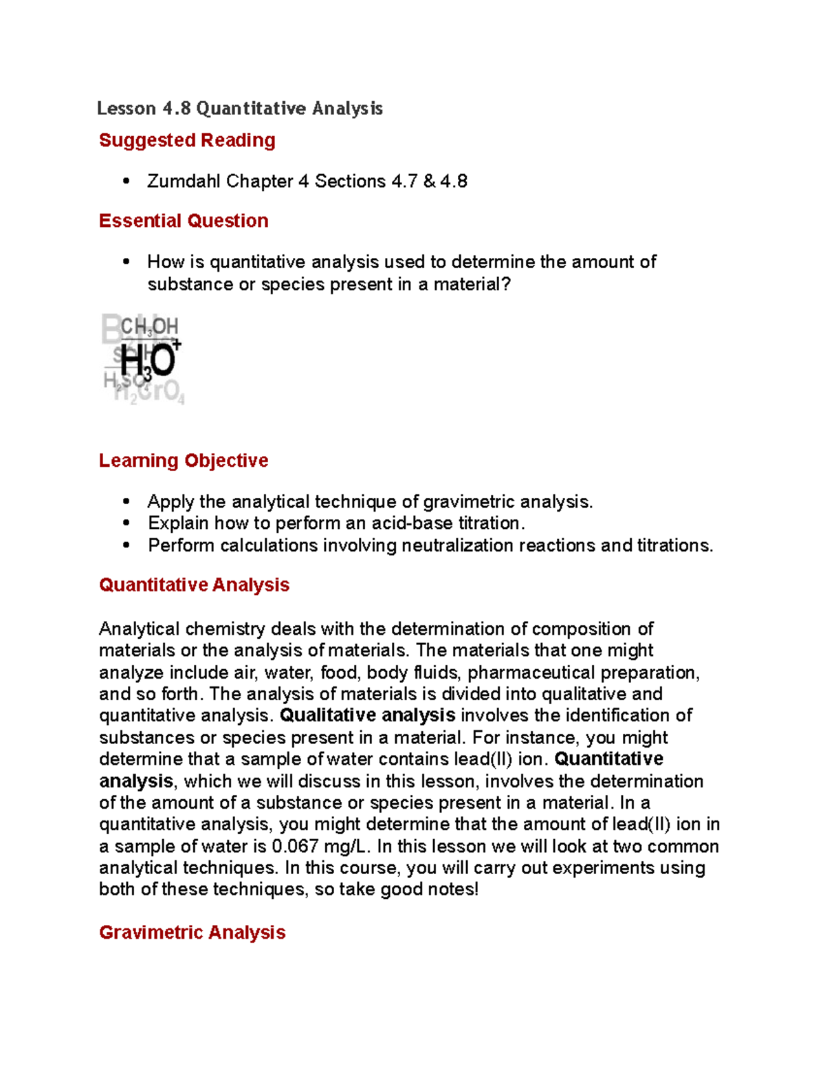 Lesson 4.8 Quantitative Analysis - Lesson 4 Quantitative Analysis ...