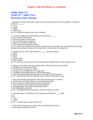 Study Guide For Exam 2 - OMB Chapter 7, 8, 9, 10 And 11 (MBG Ch 8, 9 ...