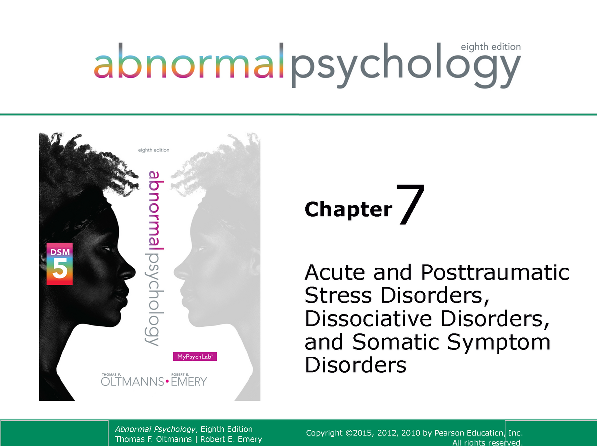 Chapter 7 Powerpoint - Abnormal Psychology , Eighth Edition Thomas F ...