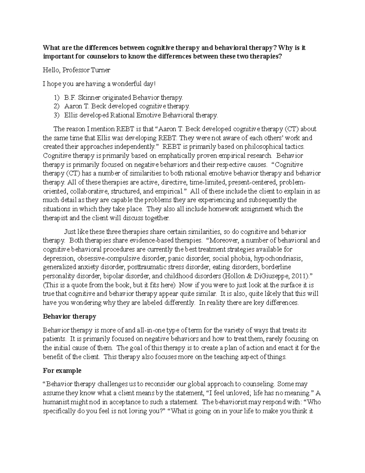 DQ 1 Week 5 - IT IS JUST A DISCUSSION QUESTION RESPONSE. - What are the ...