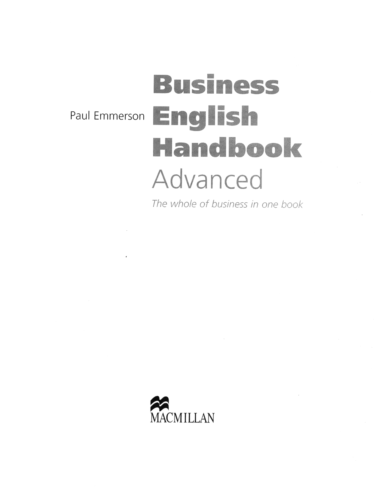 Business-English-Handbook-Advanced - Angielski - Studocu