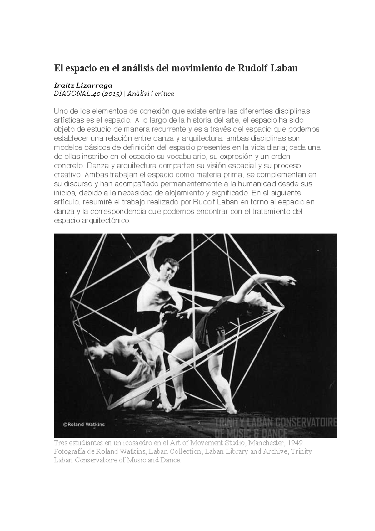 El espacio en el análisis del movimiento de Rudolf Laban - El espacio ...
