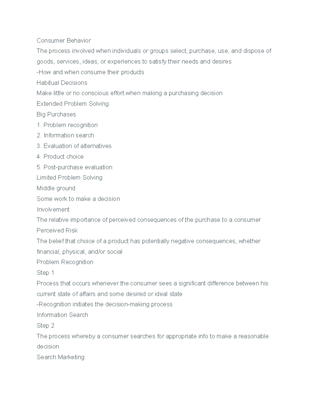 Chapter 3 notes - Summary Introduction to Marketing - Consumer Behavior ...