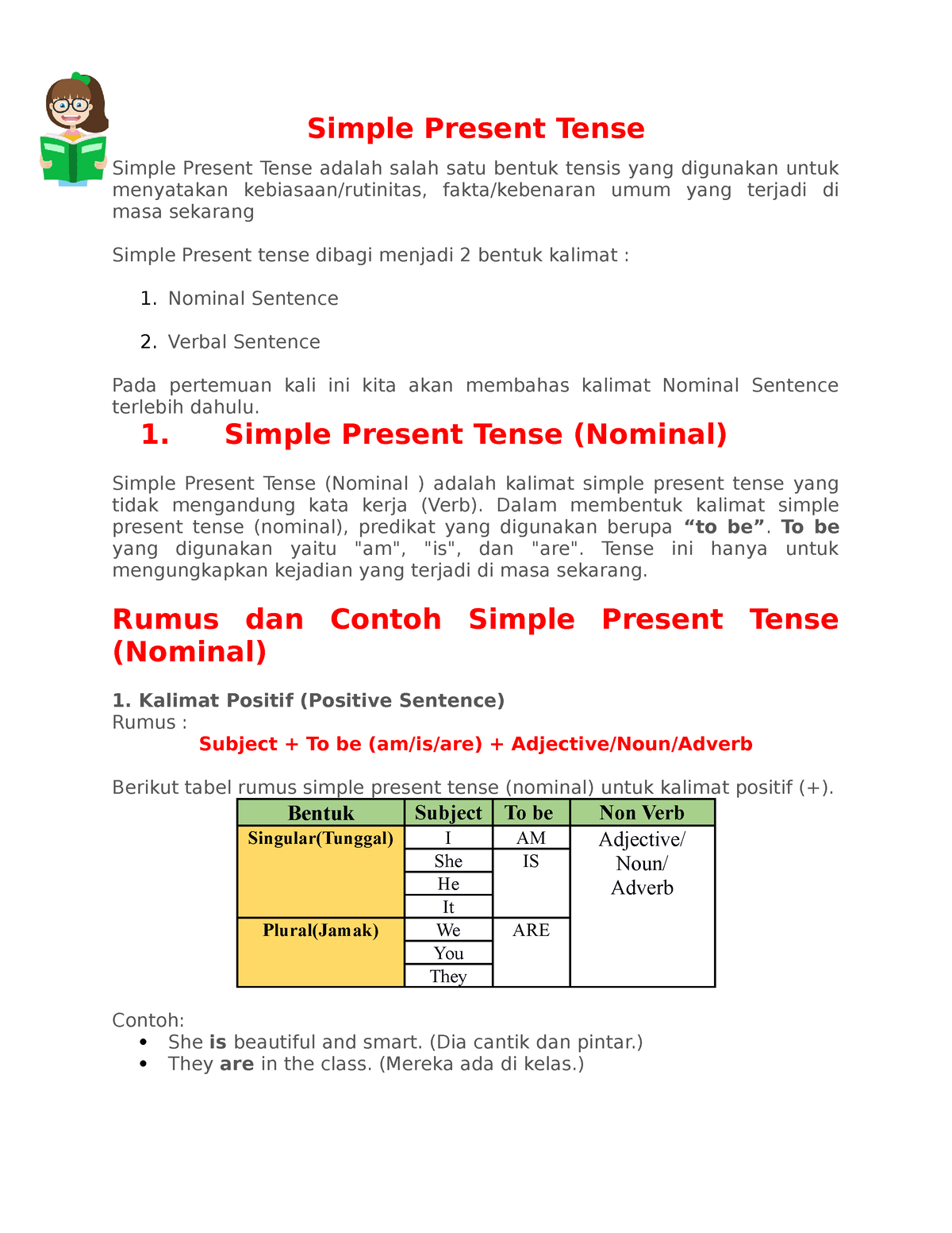 soal simple present tense nominal essay