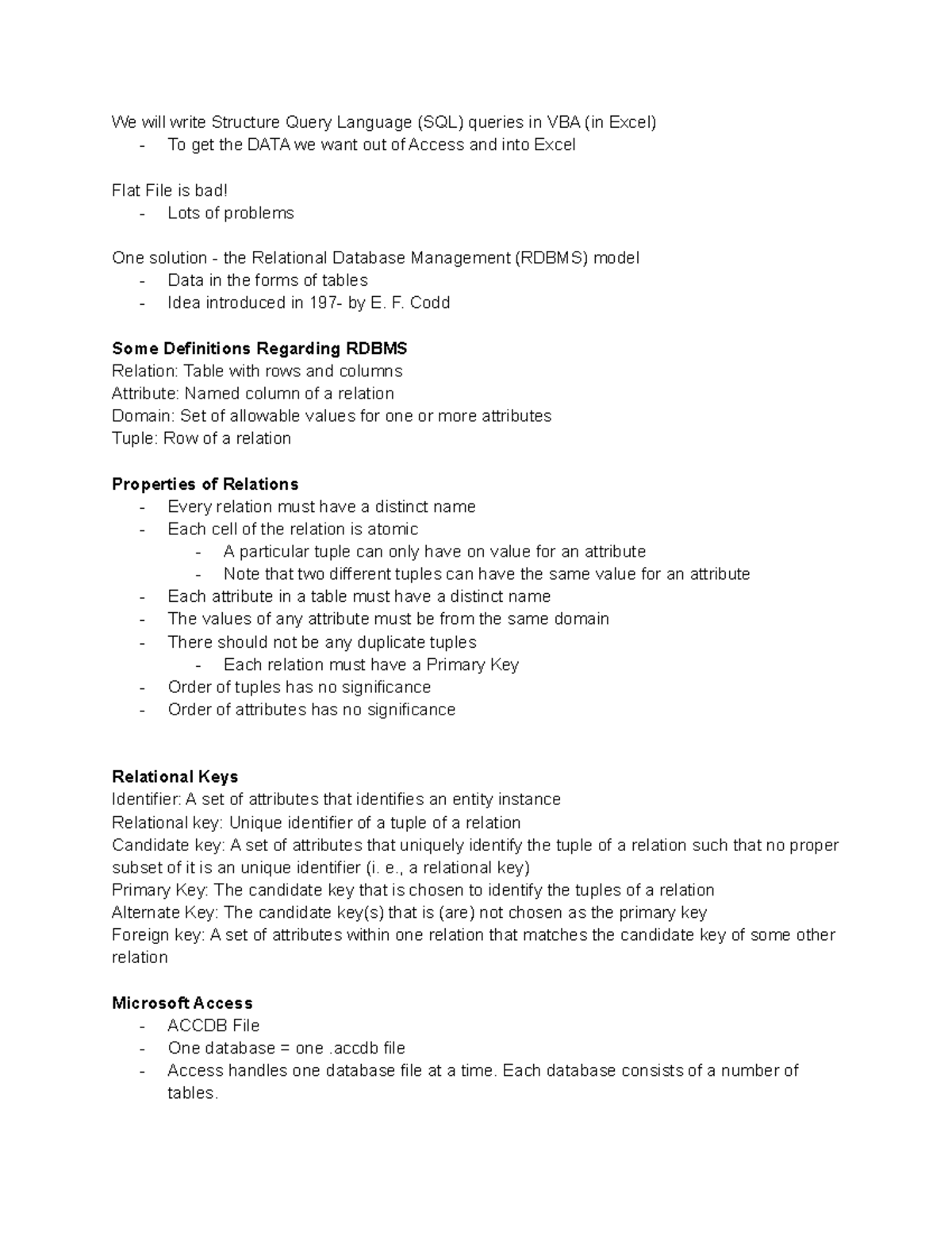 Topic 11 Notes - Database and Excel - We will write Structure Query ...