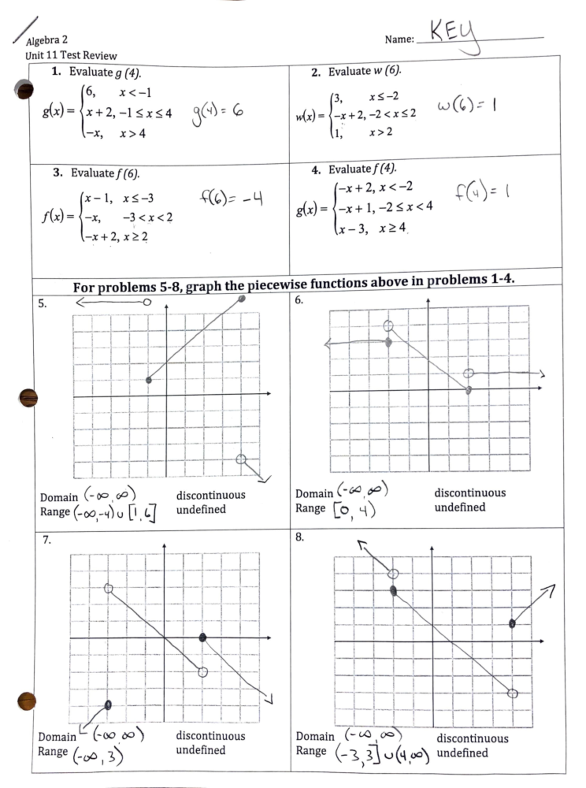 algebra 2 Unite 11 Test Review - /2 ebra Unit 11 Test Review 1 ...