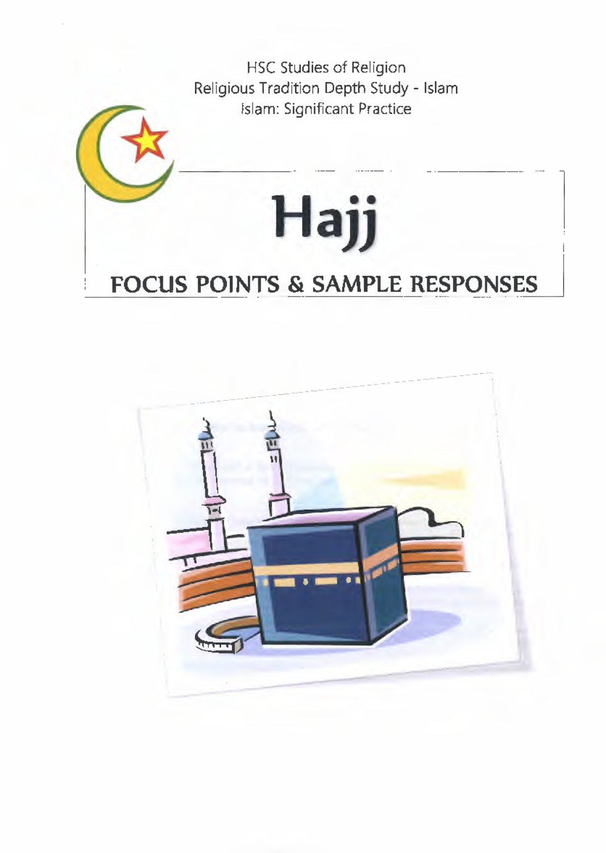 Hajj Booklet 2024 - significant practise - hajj notes - HSC Studies of ...