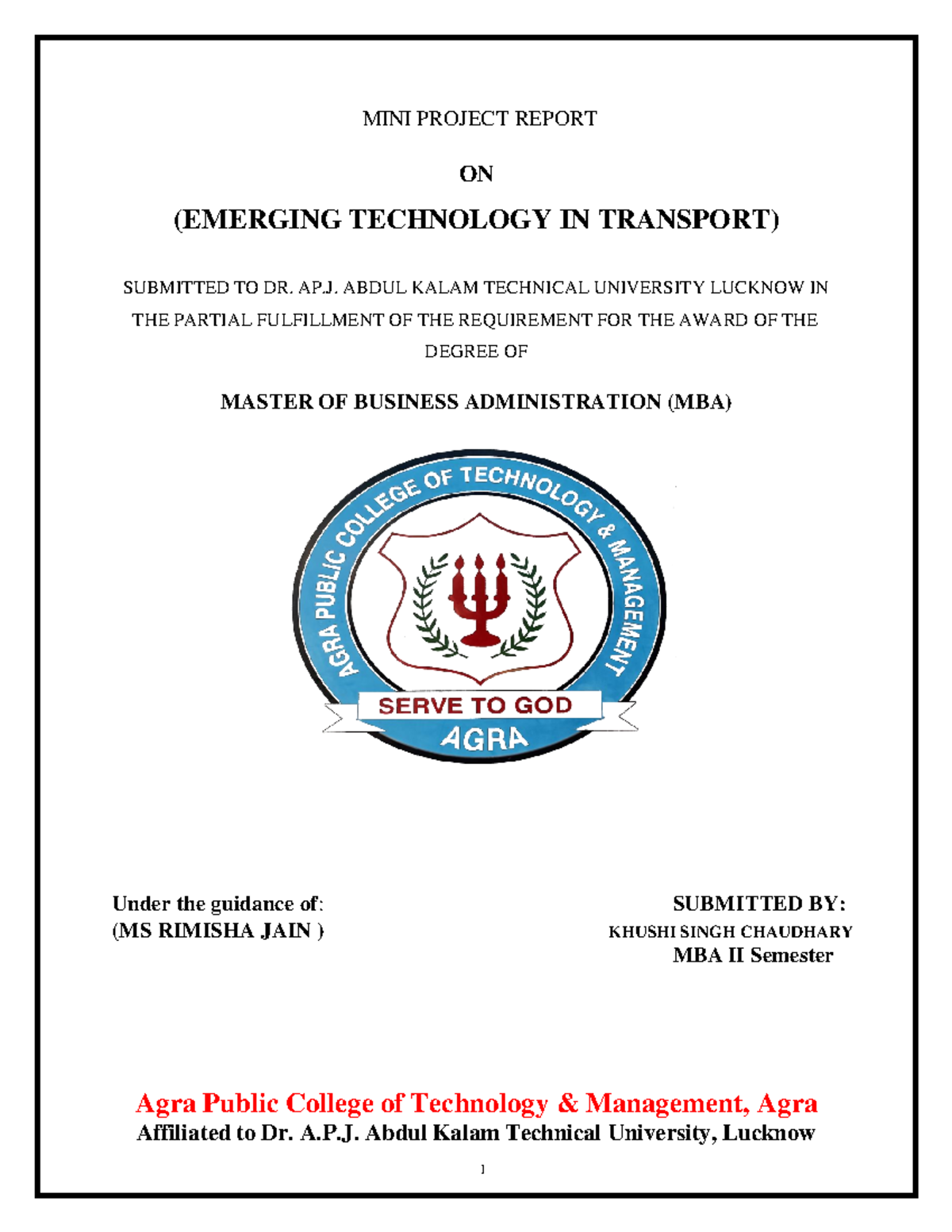 MINI Project Check Again rrrp - ####### MINI PROJECT REPORT ON ...