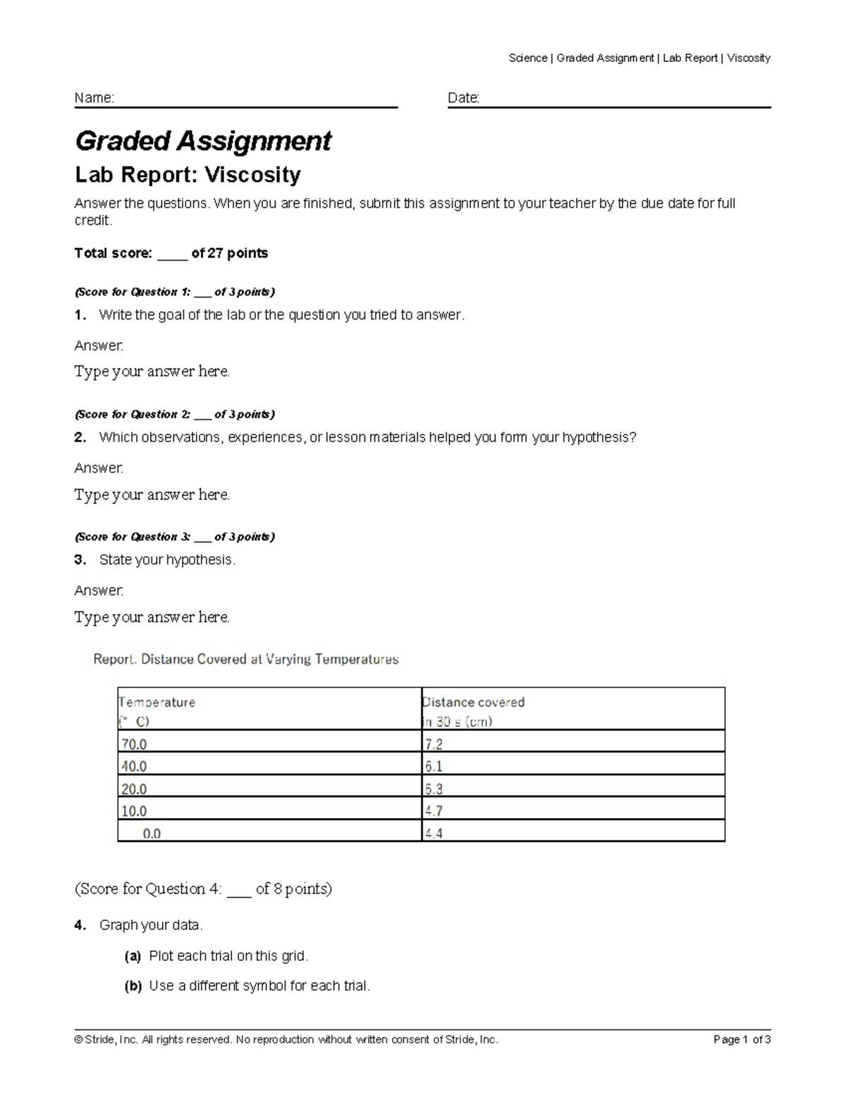 graded assignment lab report viscosity