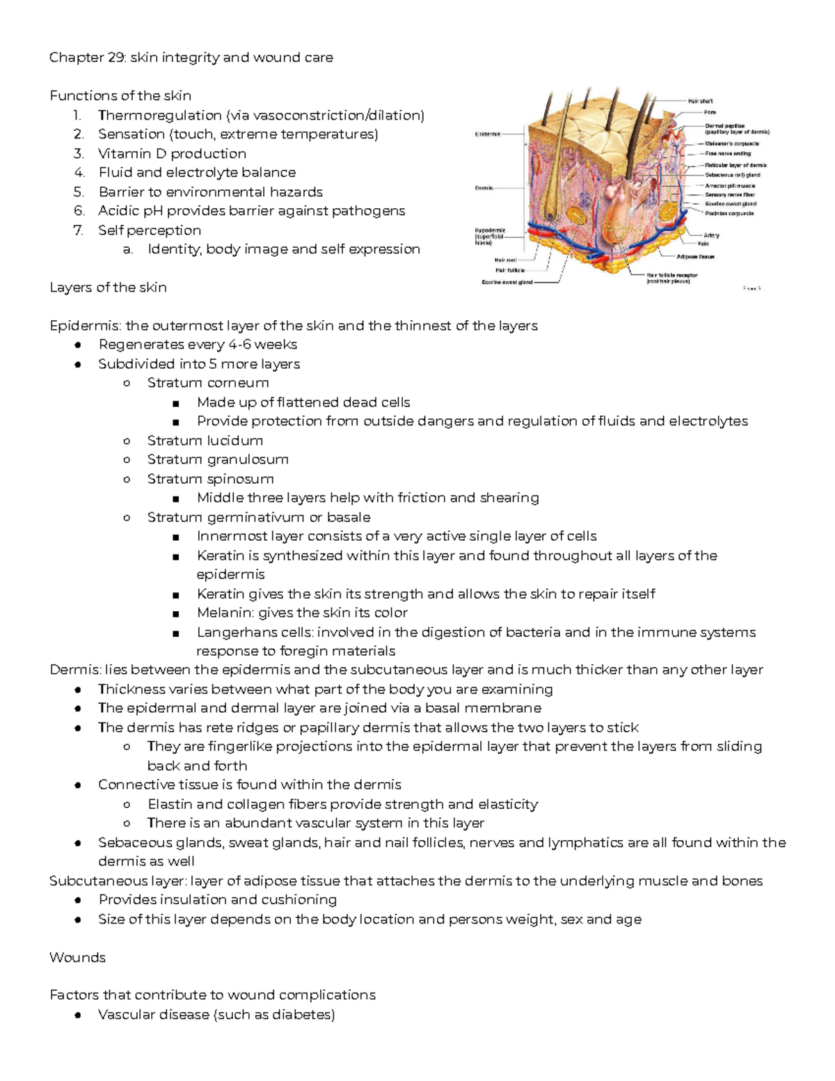 Chapter 29 skin integrity and wound care - Thermoregulation (via ...