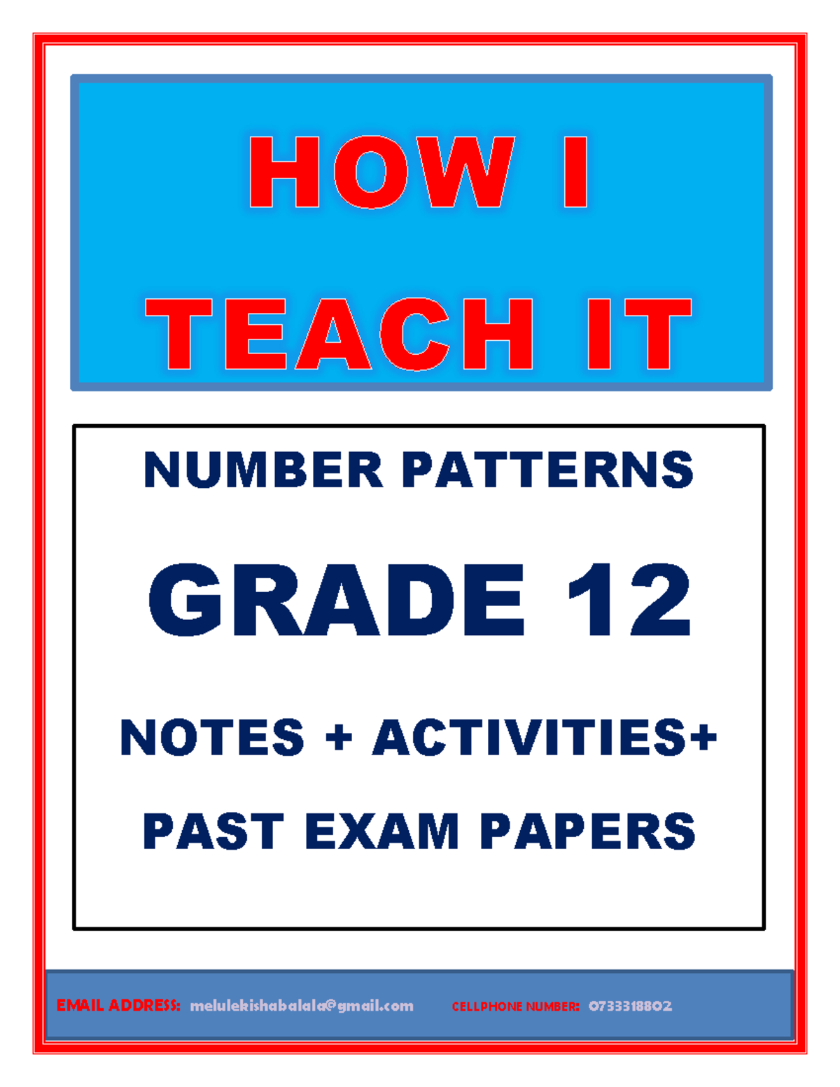 P1 GR12 Number Patterns -P EXAM - NUMBER PATTERNS GRADE 12 NOTES ...