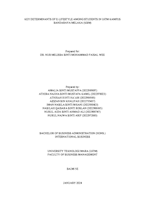 FACTORS DETERMINING FINANCIAL BEHAVIOURS AMONG UNIVERSITY STUDENTS IN ...