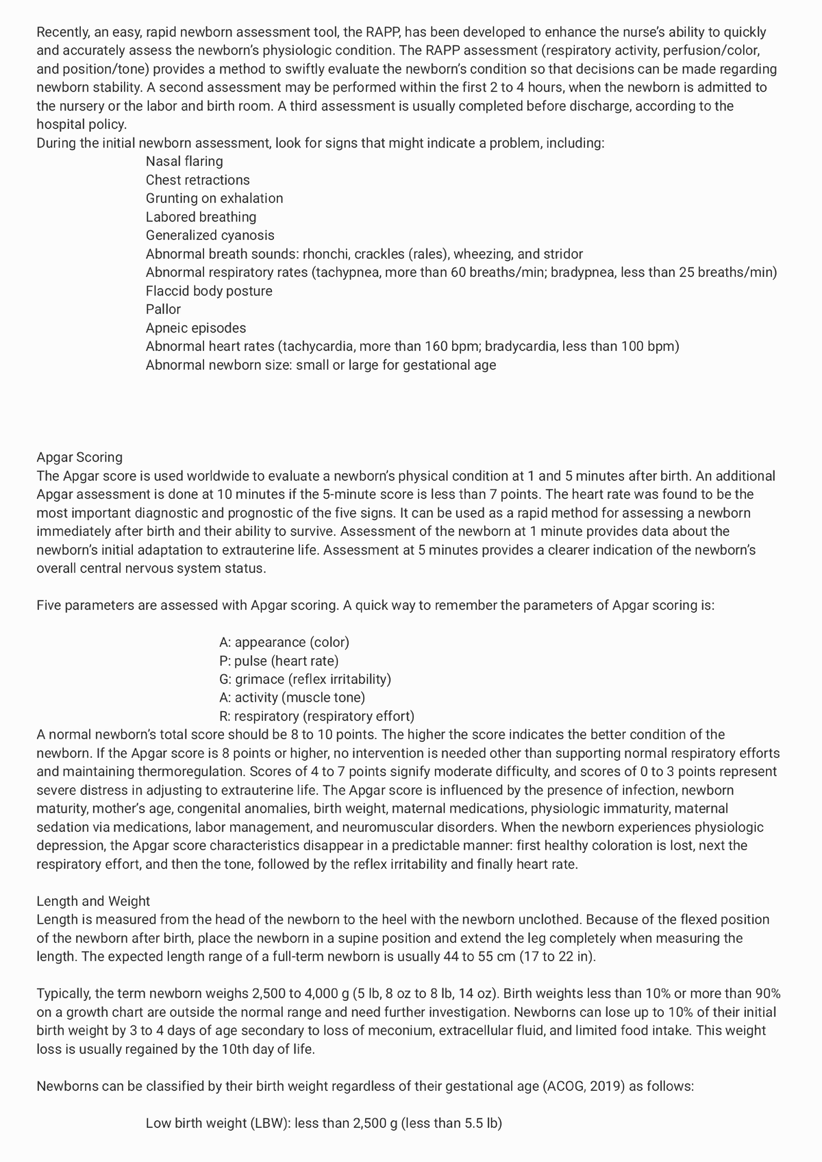 Chapter 18 Nursing Management Of The Newborn 1 - NR-327 - Studocu