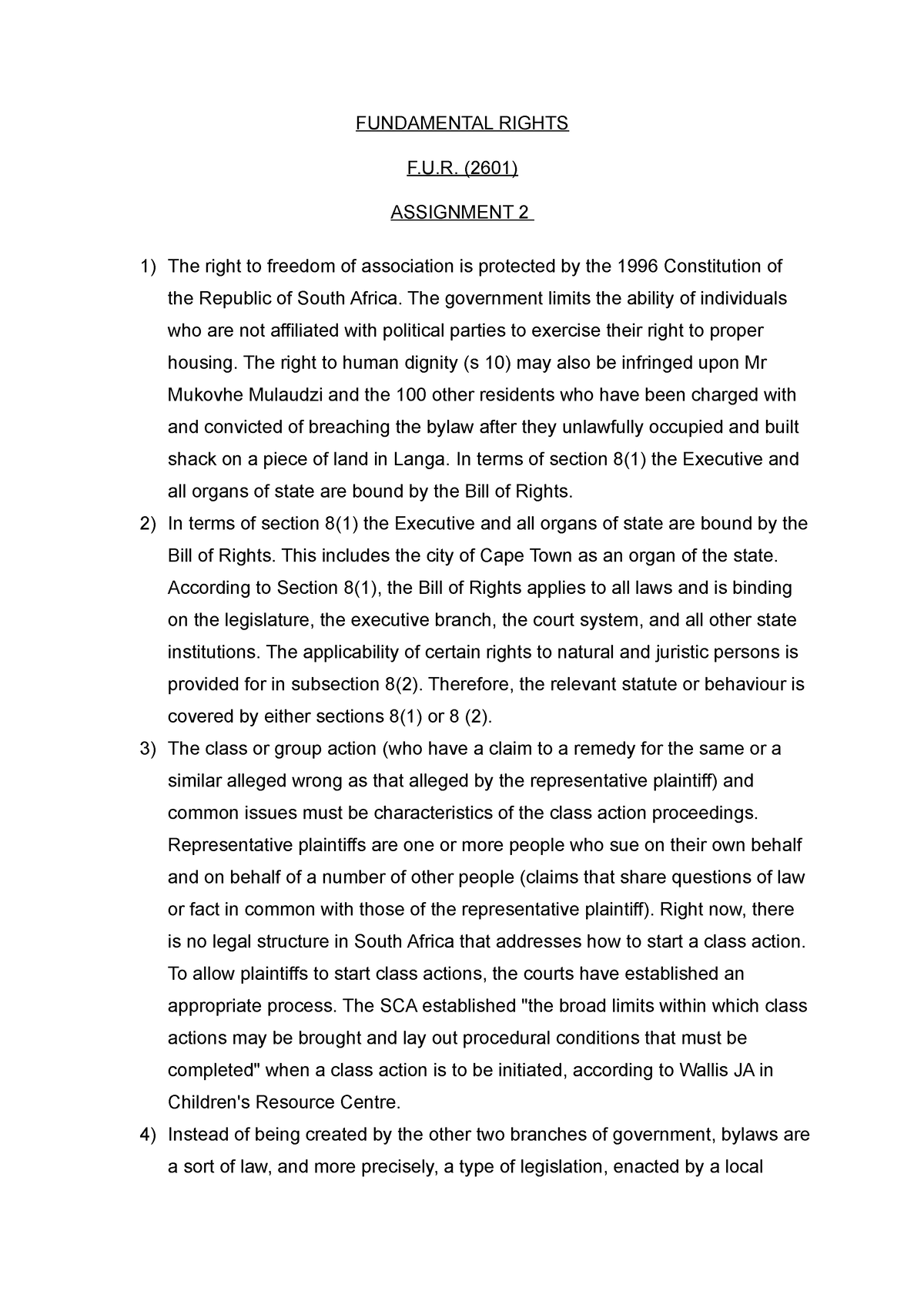 fundamental rights assignment conclusion