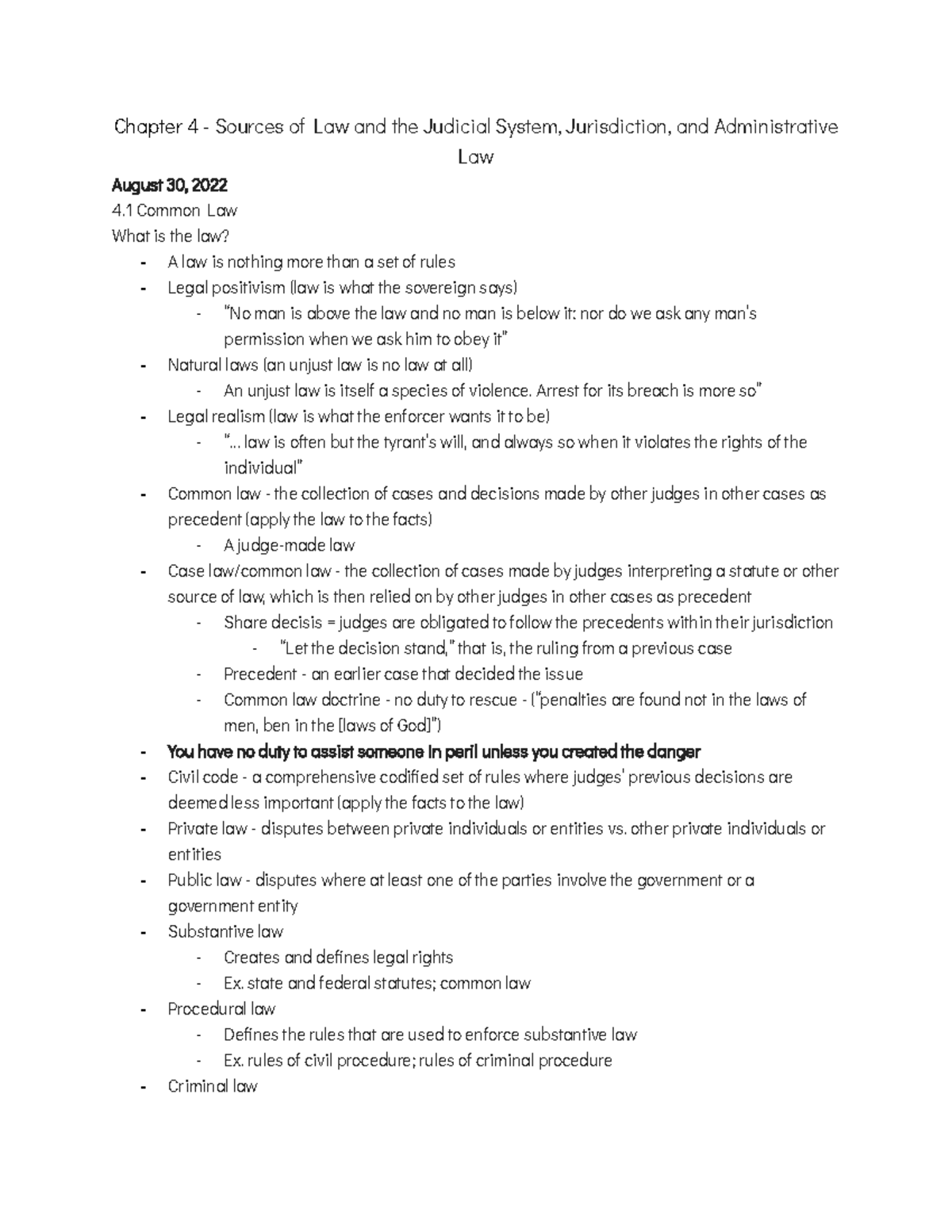 Chapter 4 - Sources of Law and the Judicial System, Jurisdiction, and ...