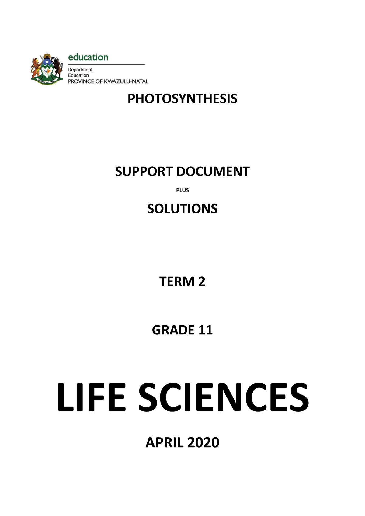 grade 11 life science assignment term 2 photosynthesis 2022