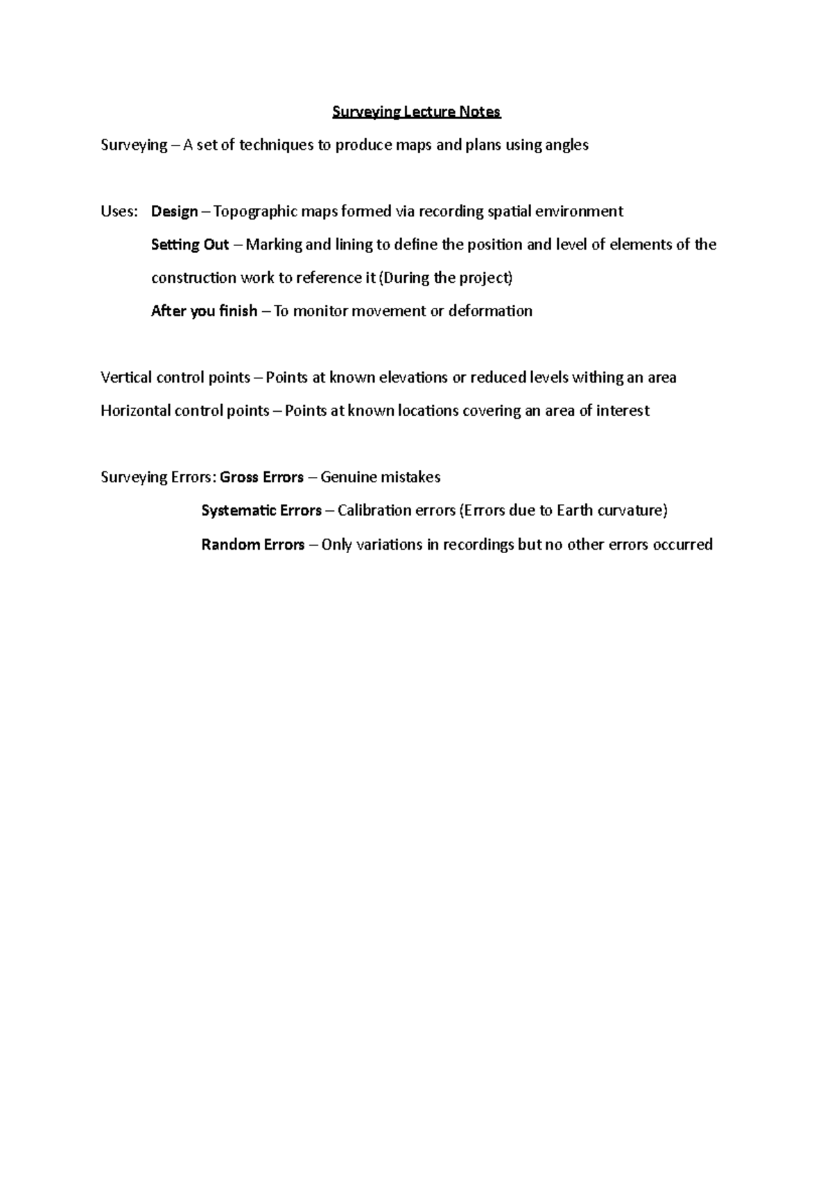 Surveying Lecture. Notes - Surveying Lecture Notes Surveying – A Set Of ...