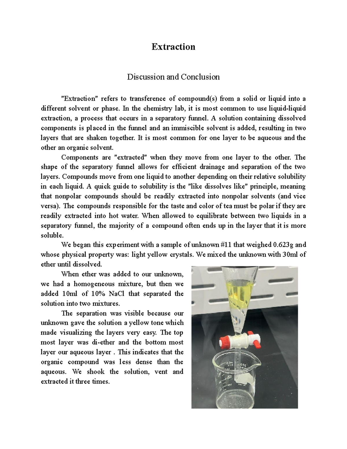 Extraction Extraction Discussion and Conclusion "Extraction" refers