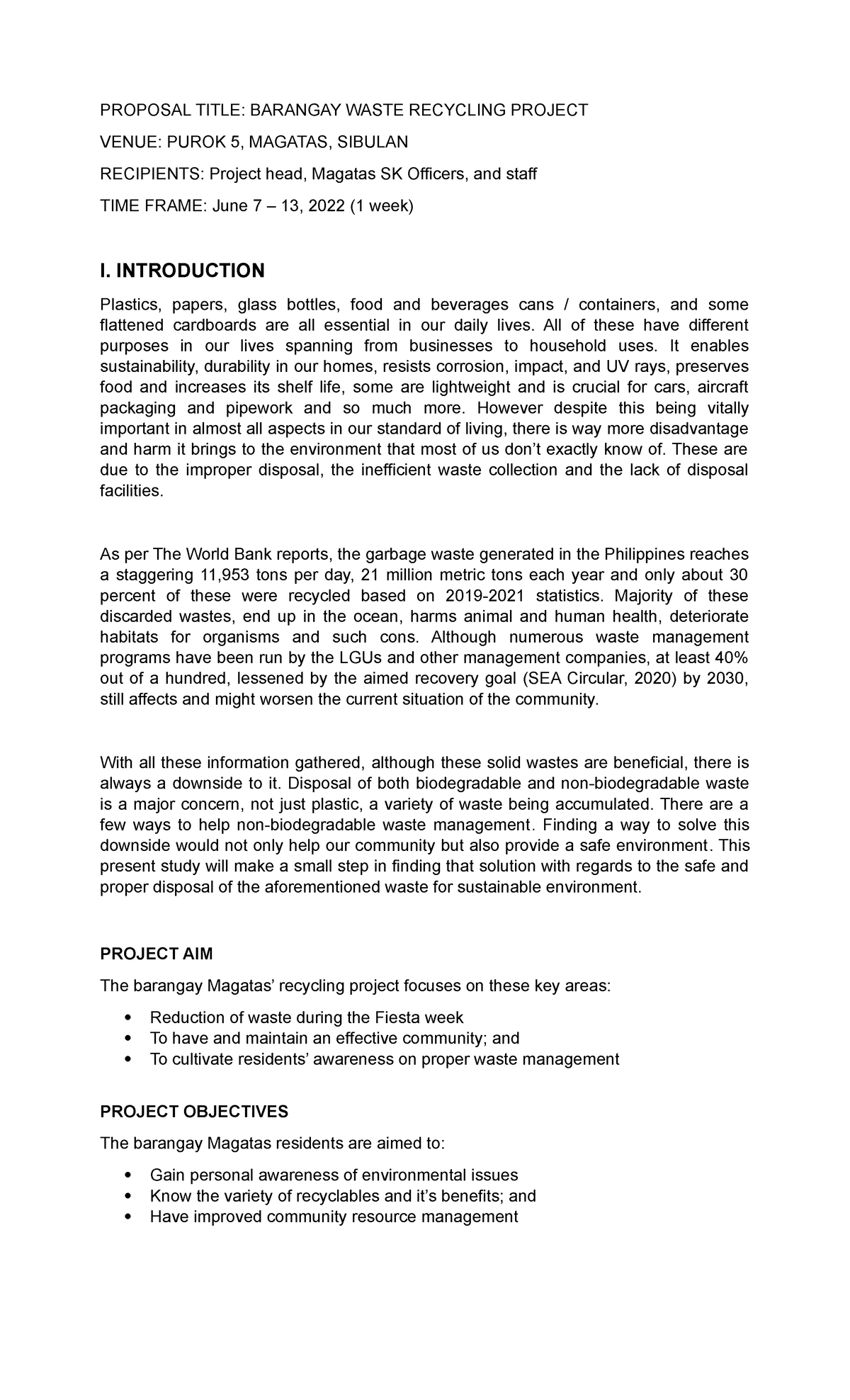 research proposal on environmental management