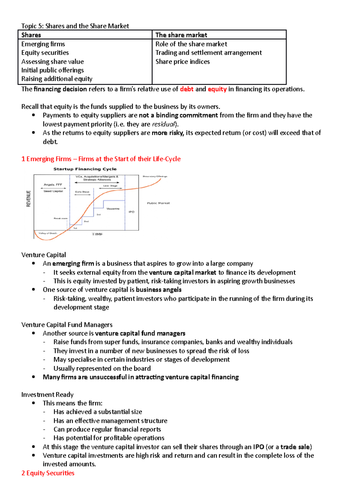Topic 5 - notes - 25556 - Studocu