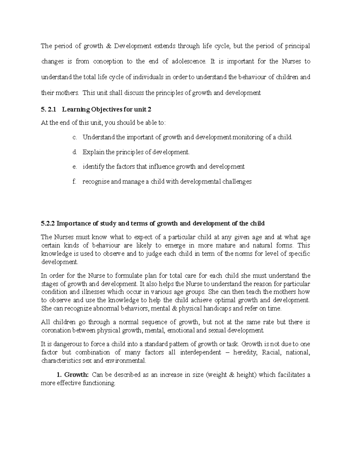 The period of growth At firstlevel health facilities in